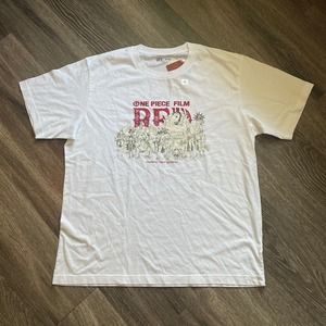 One Piece Film White Uniqlo Collaboration UT T-Shirt Adult Size‎ XL NWT